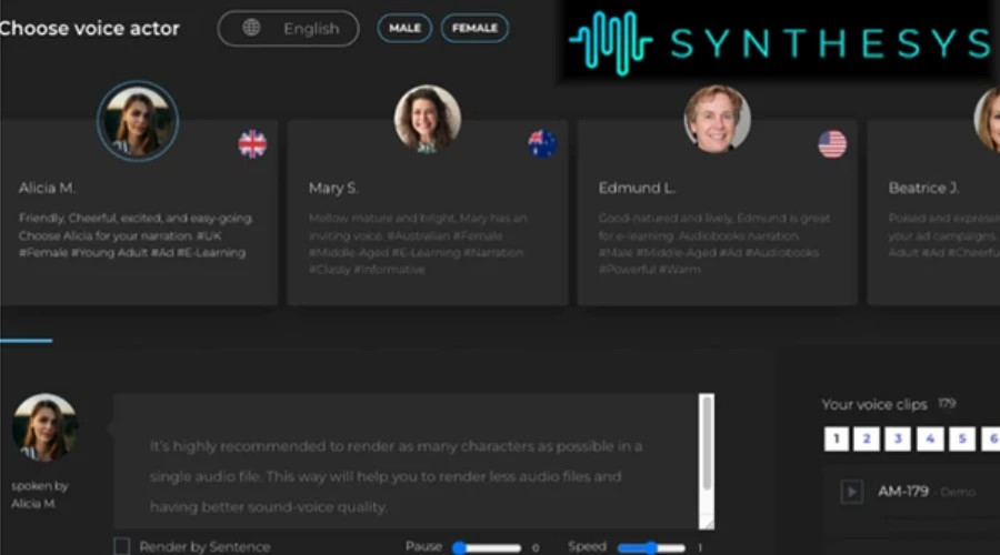 Synthesys AI Ses Oluşturucu