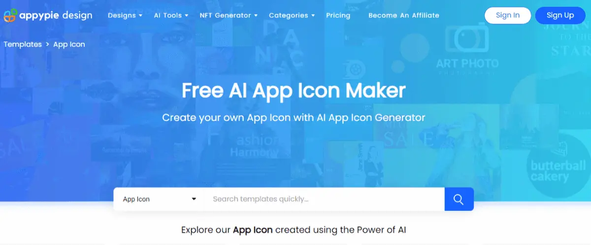 generatore di icone di appypie designer ai