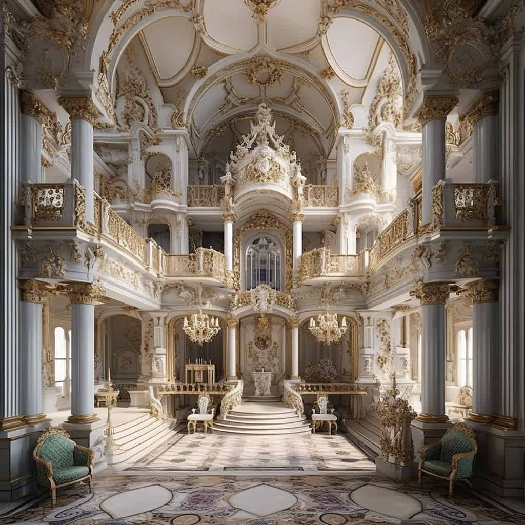 Baroque_palace_showcasing_grandeur_drama Best Midjourney Arhitecture Prompts