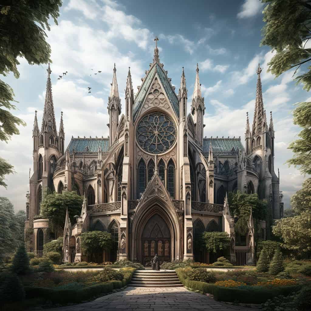 Gothic_cathedral_design_featuring_pointed Best Midjourney Arhitecture Prompts