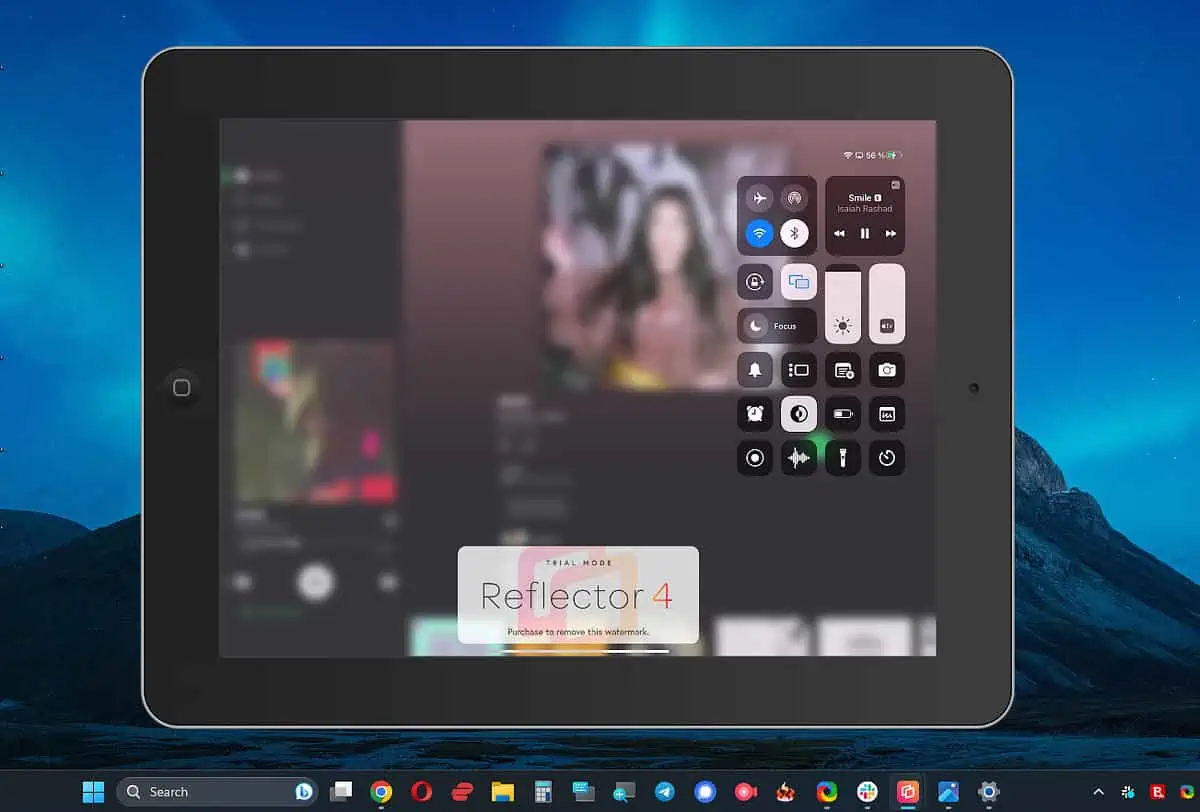 Mirroring iPad to Windows PC with Reflector 4 app