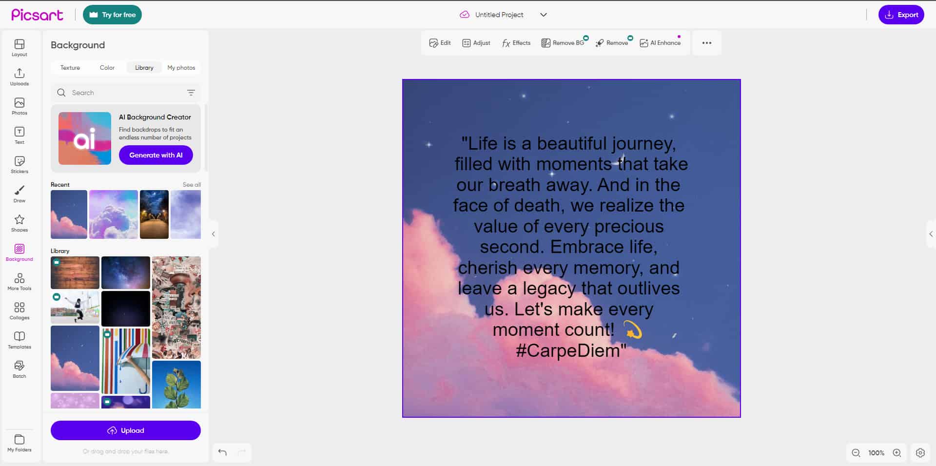 Animated GIF generator from Picsart makes AI fun again