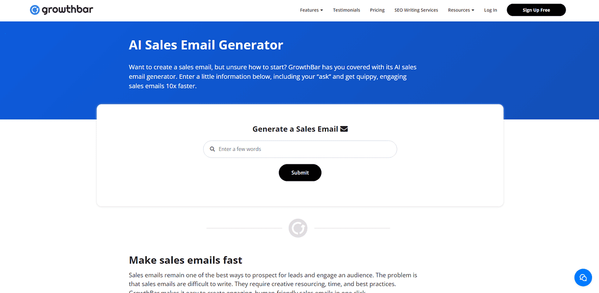 Growthbar Email Generator