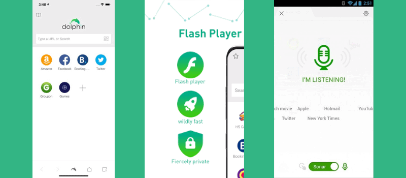 Dolphin webbläsare flash player apk