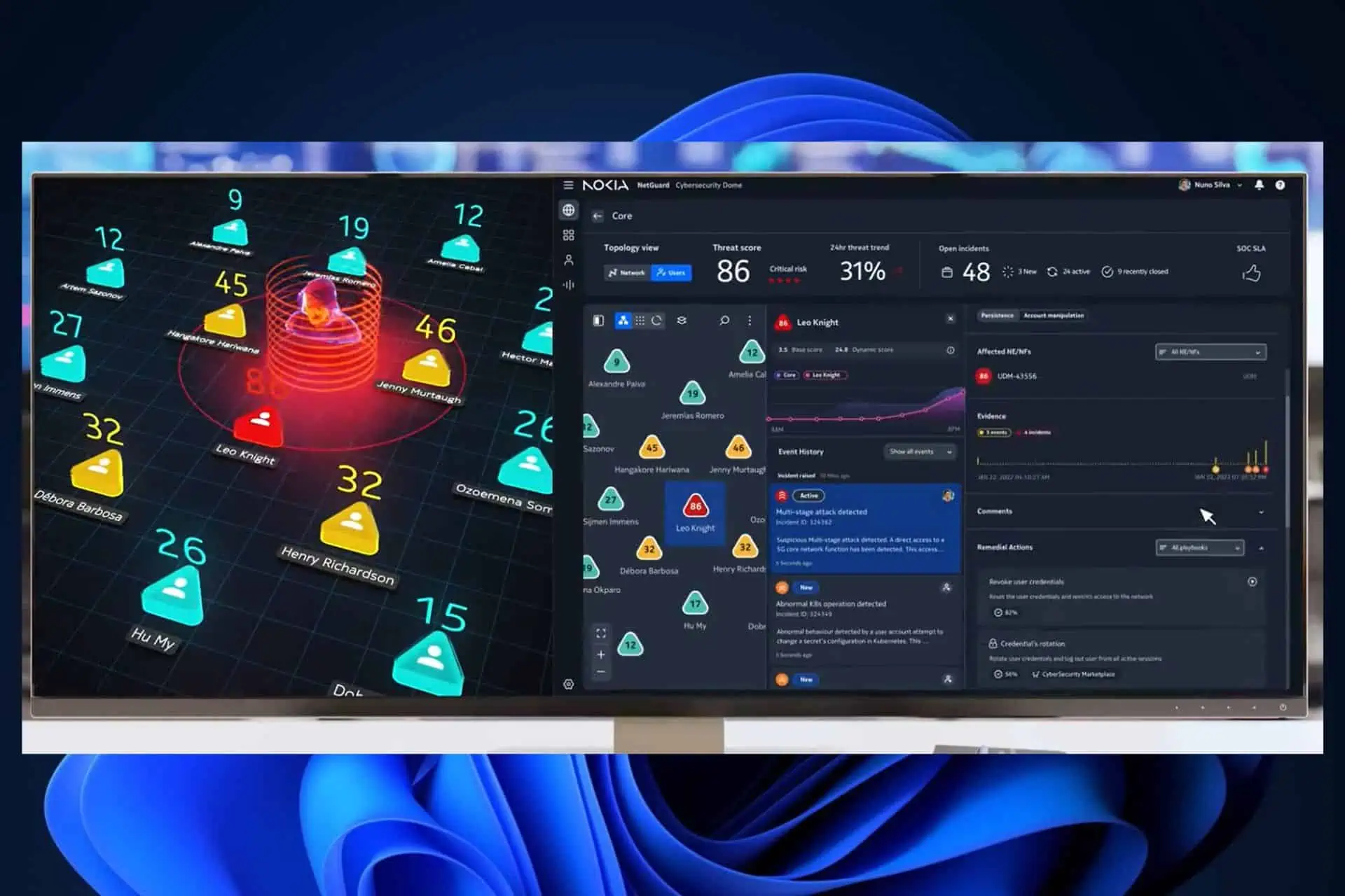 NetGuard Cybersecurity Dome Demo was released; Nokia x Microsoft partnership is using AI to provide a quick threat detection