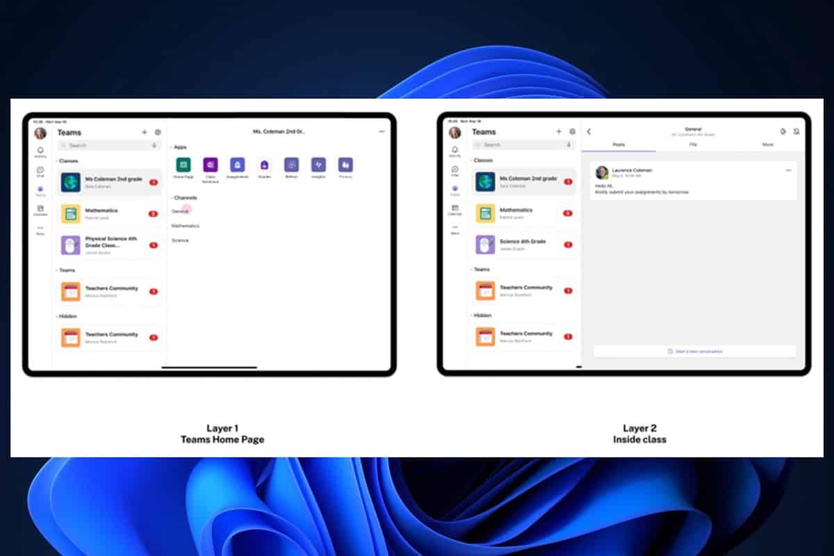 Grid layout in Microsoft Teams