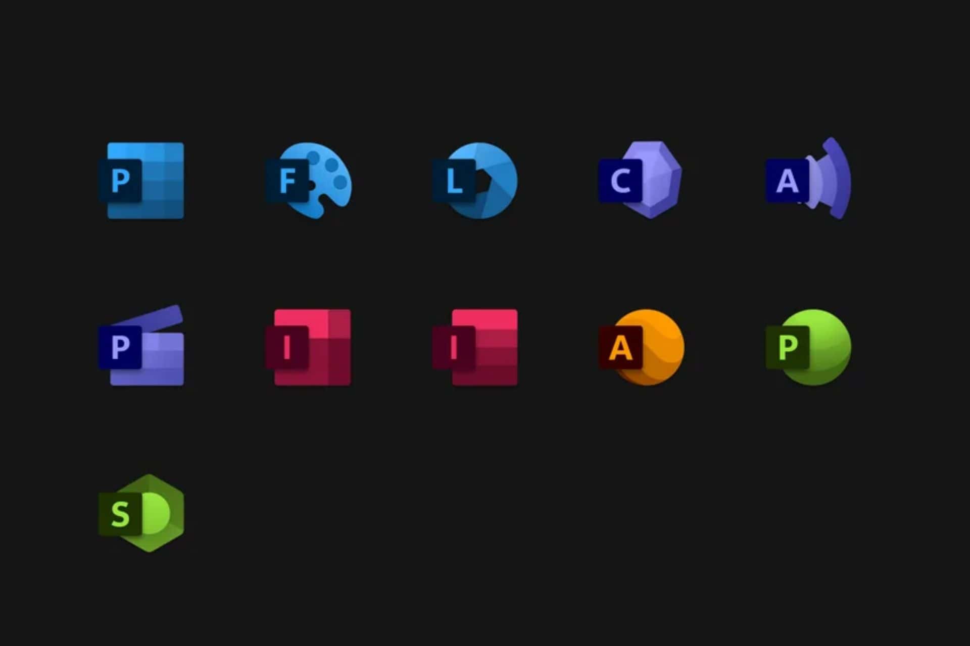 Adobe Series Software Icons