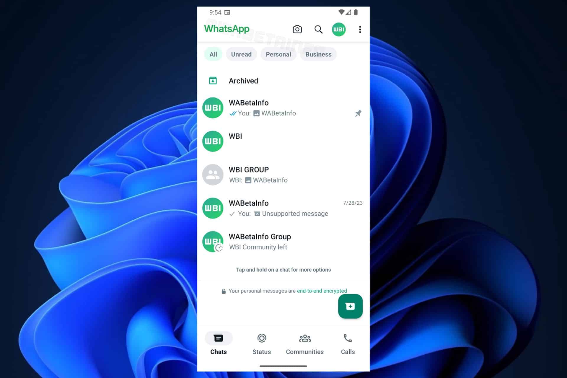 whatsapp interface on android