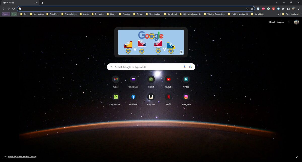 Google Chrome interface