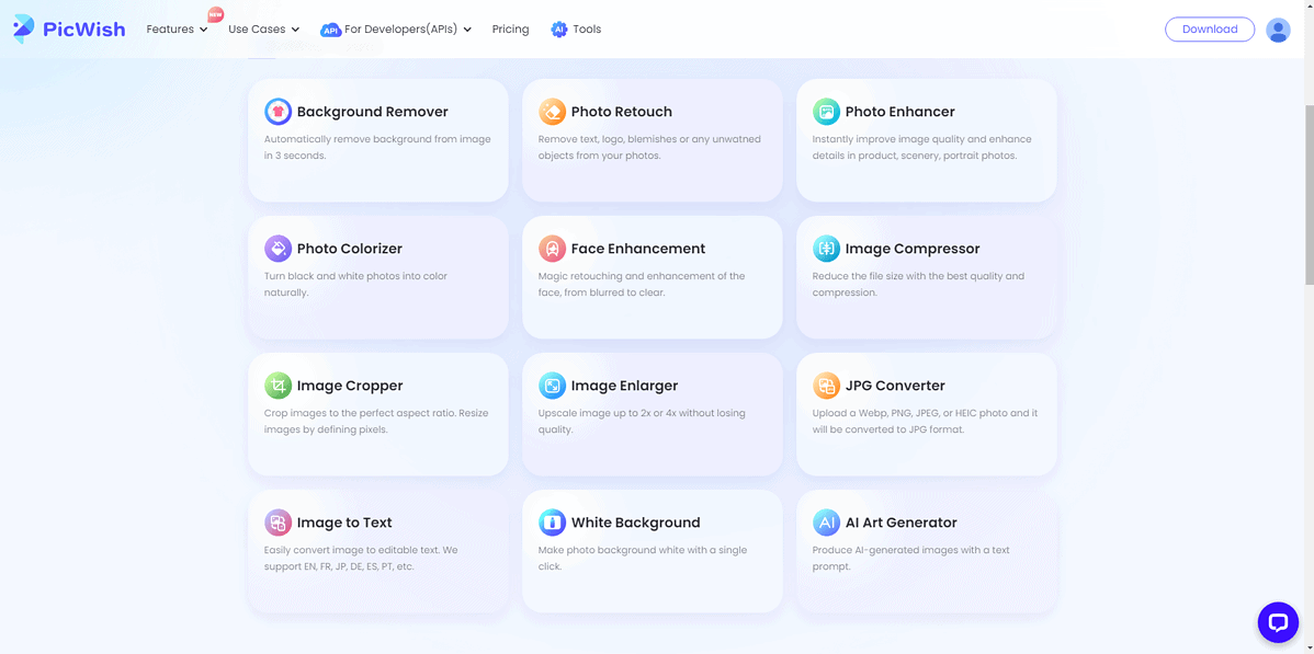 PicWish AI Tools