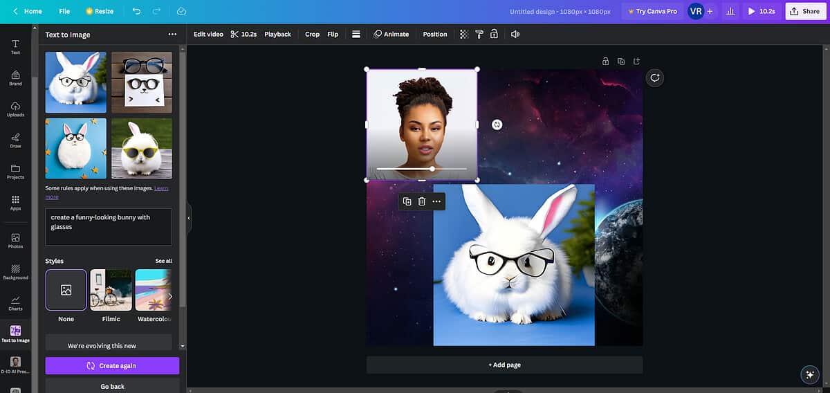 Canva with AI tools