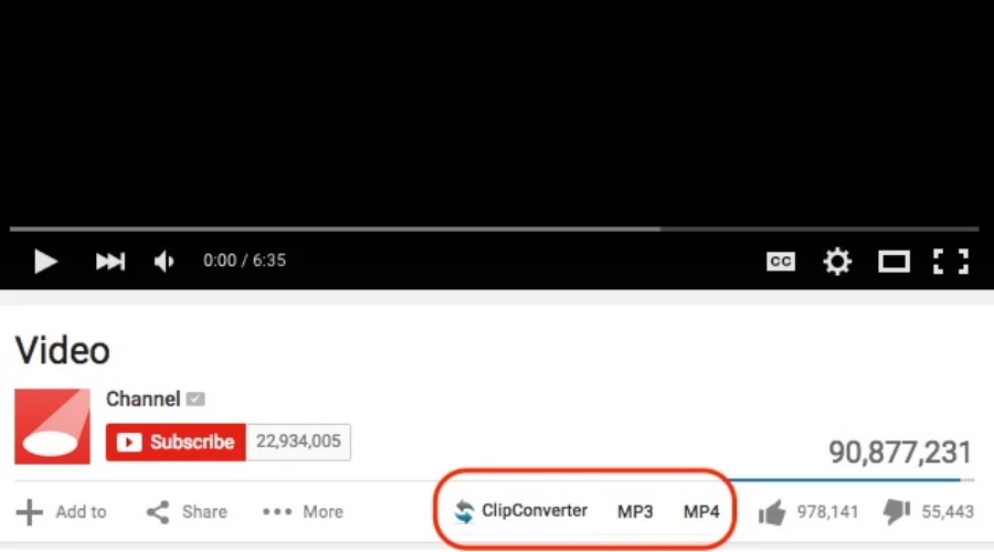 ClipConverter YouTube audio downloader extension Chrome