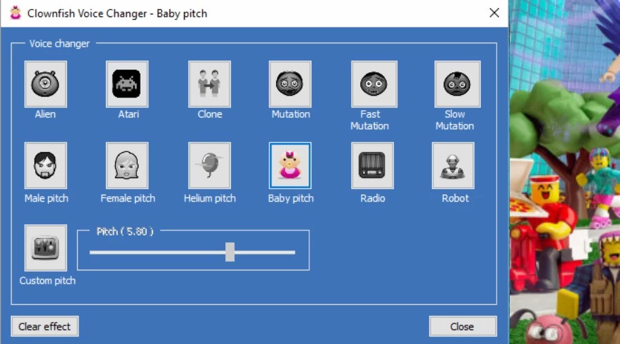 ClownFish voice changer Roblox