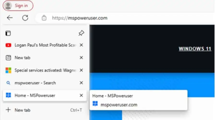 Microsoft Edge Review: Vertical Tabs