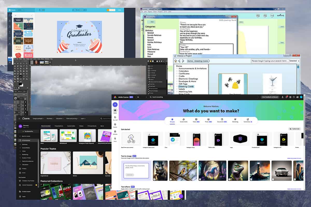 8 best greeting card software free premium mspoweruser