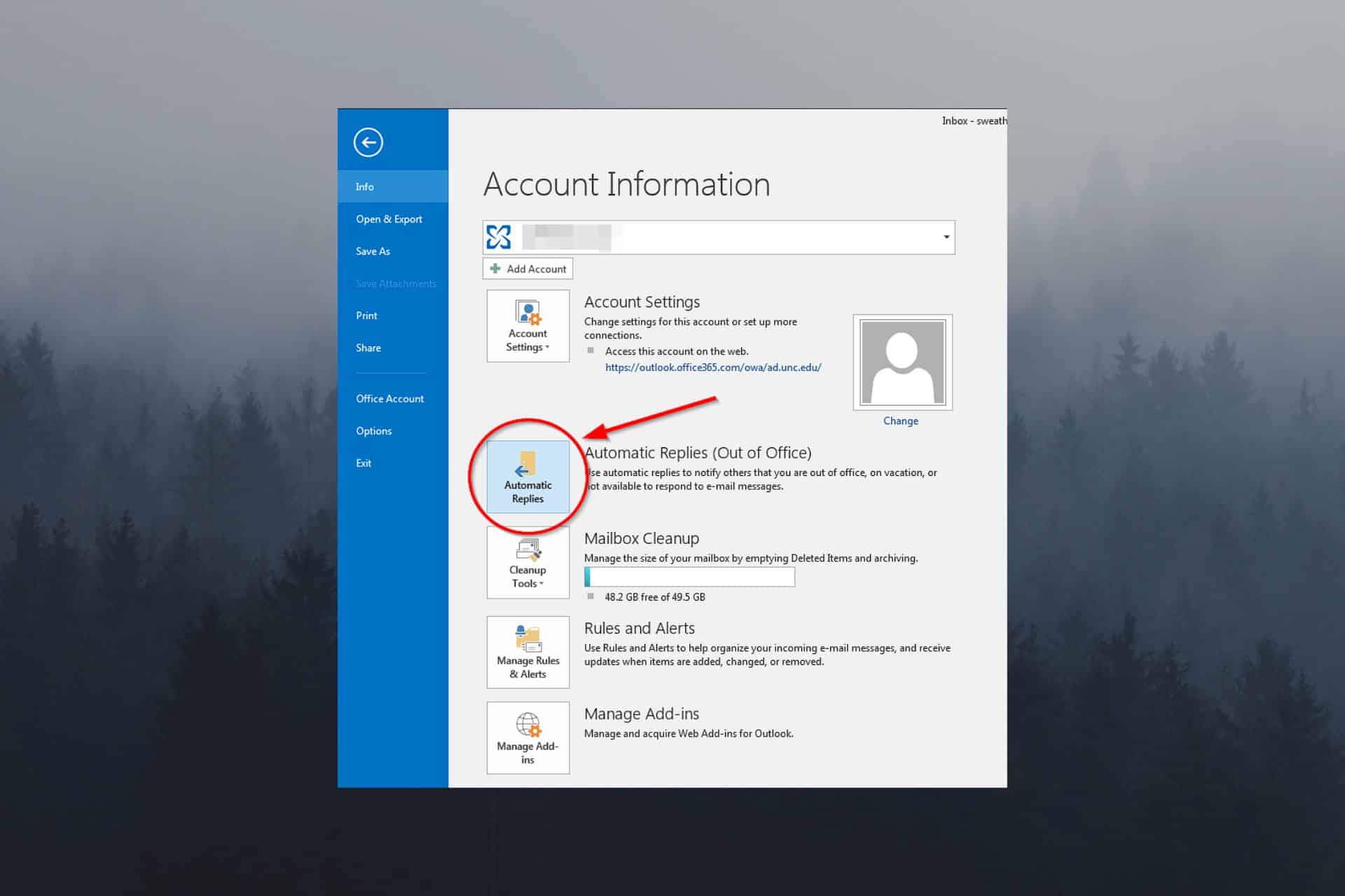 How to Set Out of Office Automatic Reply in Outlook