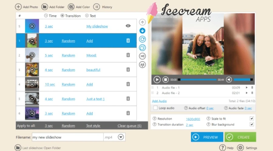 icecream free slideshow maker no watermark