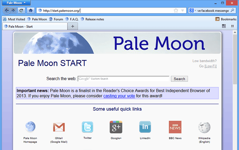 pale moon for windows xp