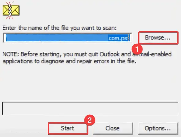 outlook pst file path