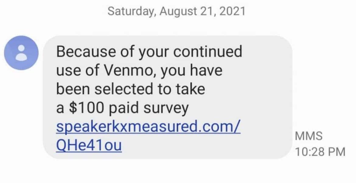 venmo scam survey