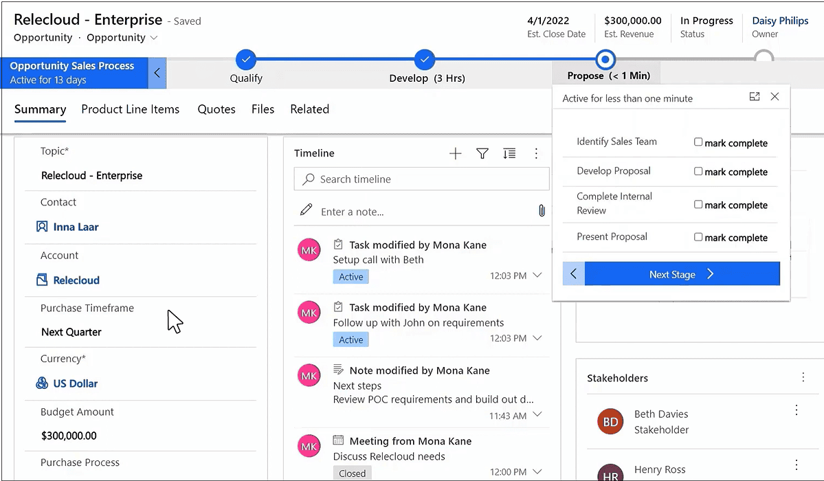 Microsoft Viva Sales Interface