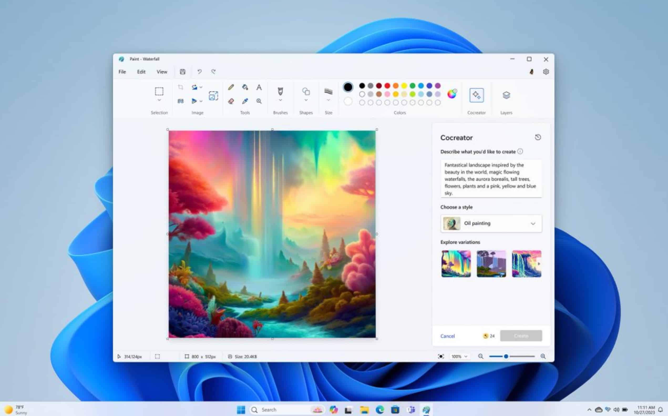 Microsoft rolling out Dall-E-powered Paint Cocreator preview to Windows Insiders