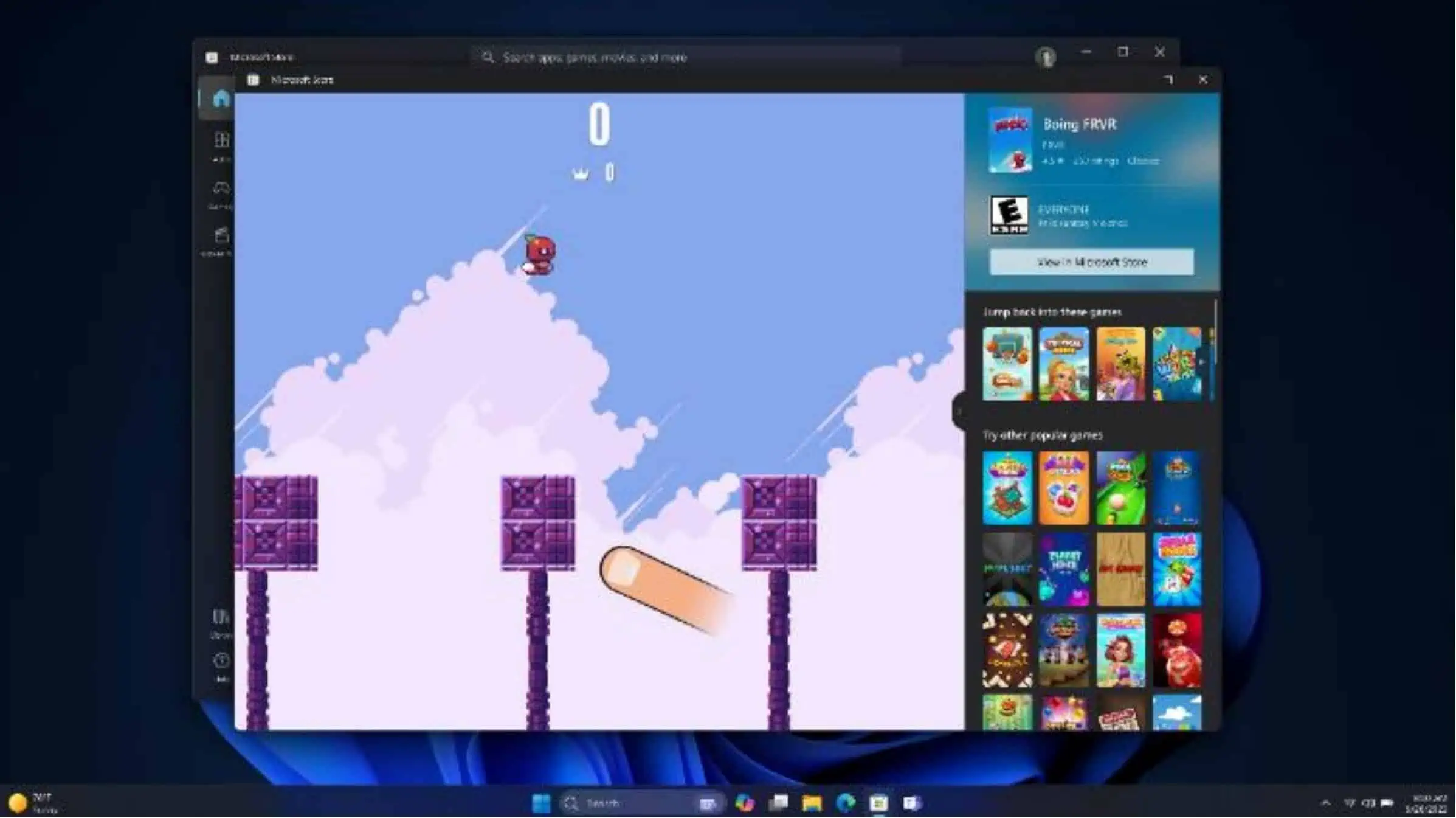 Microsoft Windows Instant Games on Windows 11