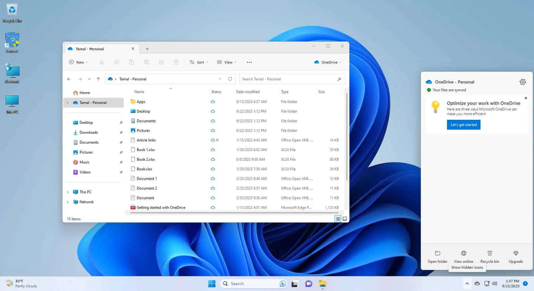 Usługa OneDrive nie wyświetla się w Eksploratorze plików w systemie Windows 11