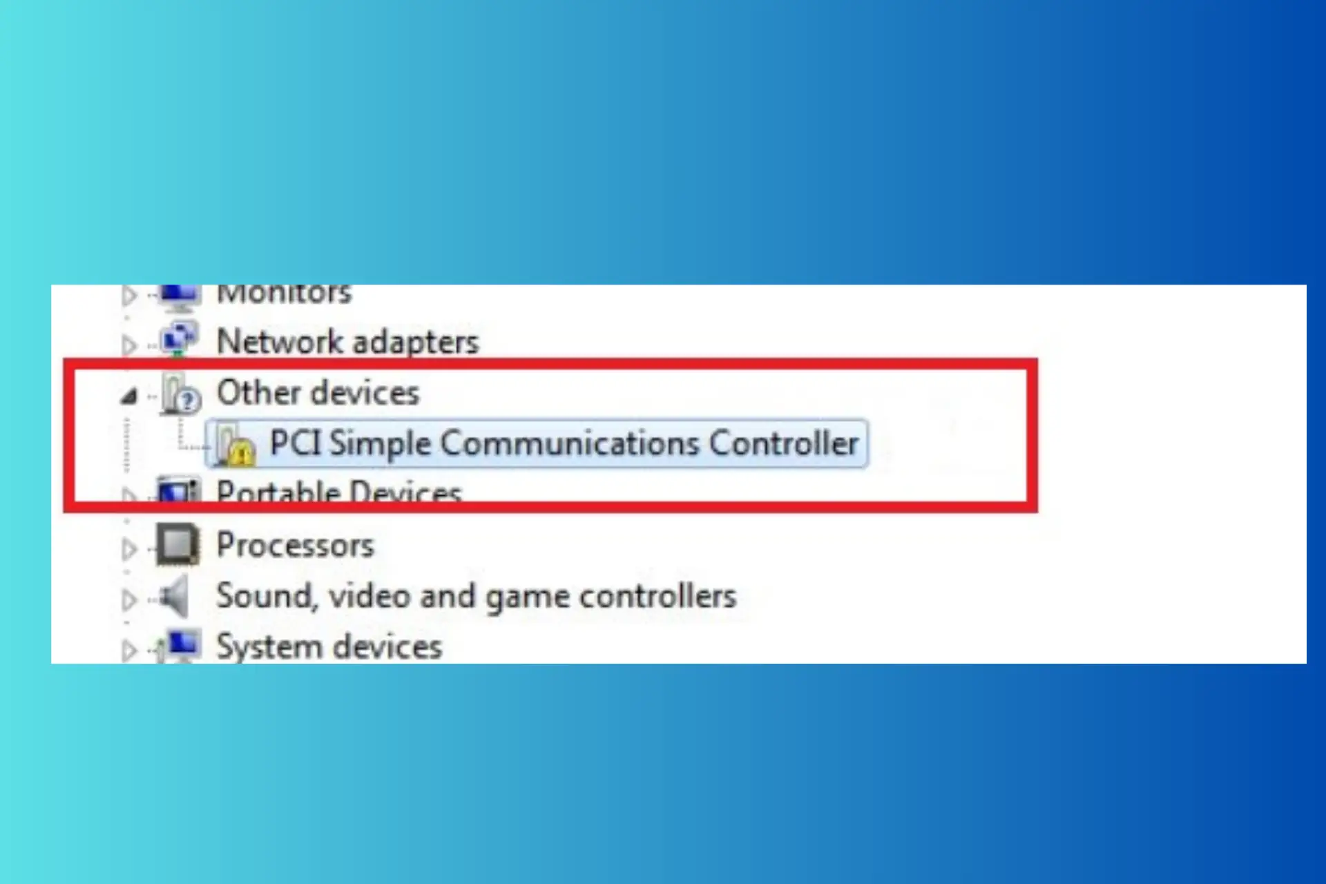 PCI Simple Communications Controller Driver