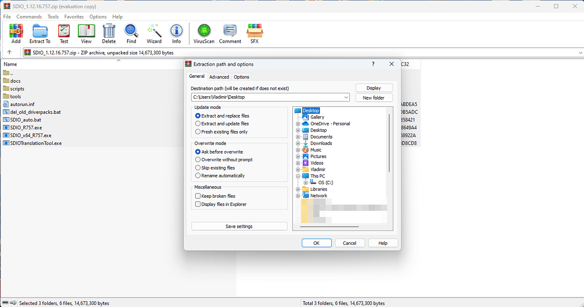 Extracting Snappy Driver Installer Origin