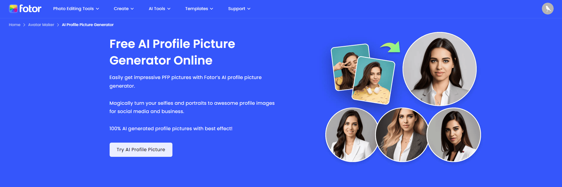 AI Profile Picture Generator: Create PFP Pics with AI