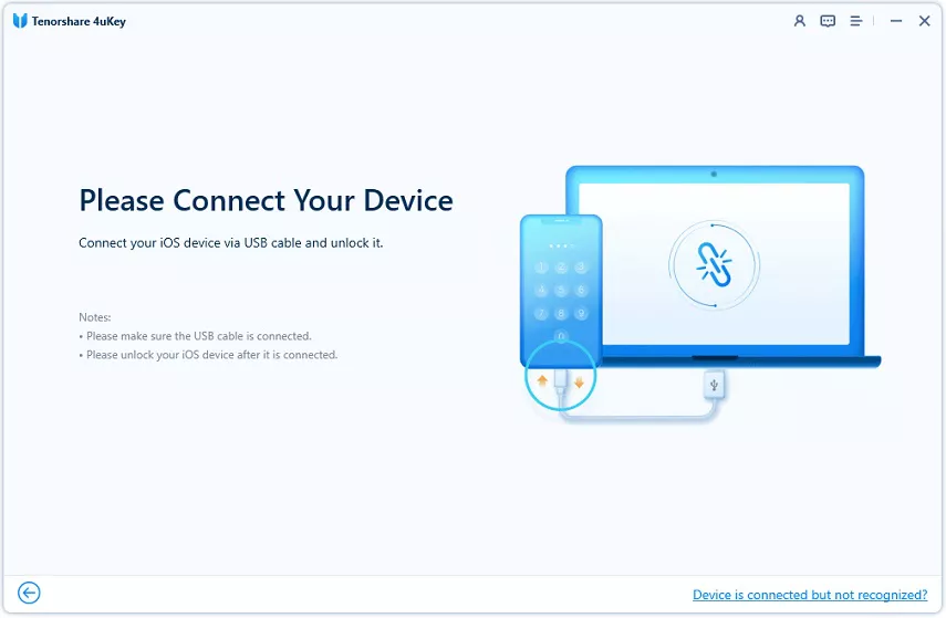 connect your device to 4ukey