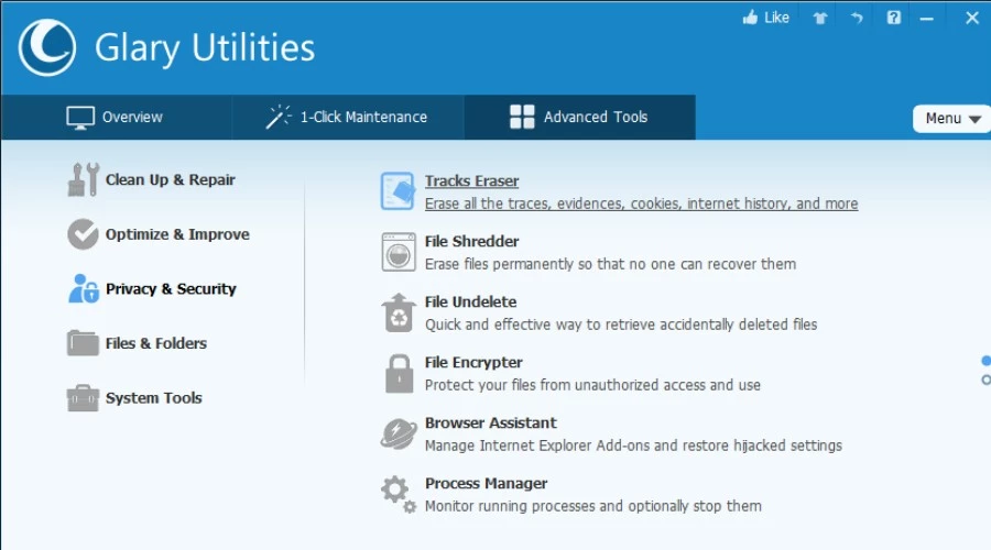 glary utilities browser cleaner software