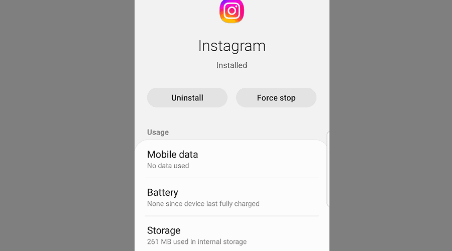 force stop instagram