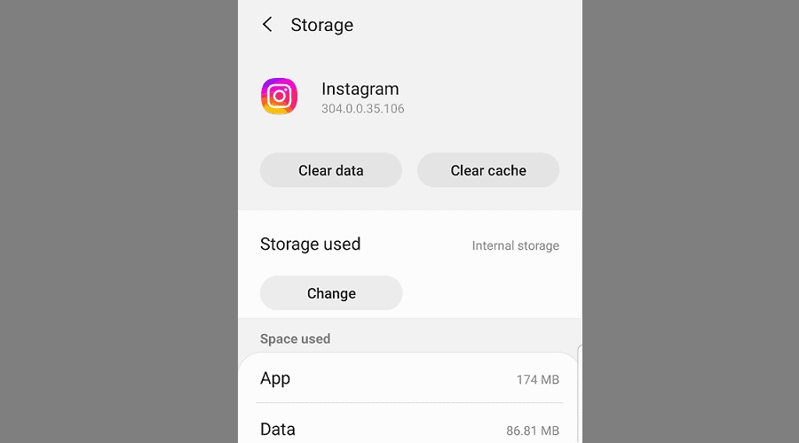 instagram clear cache