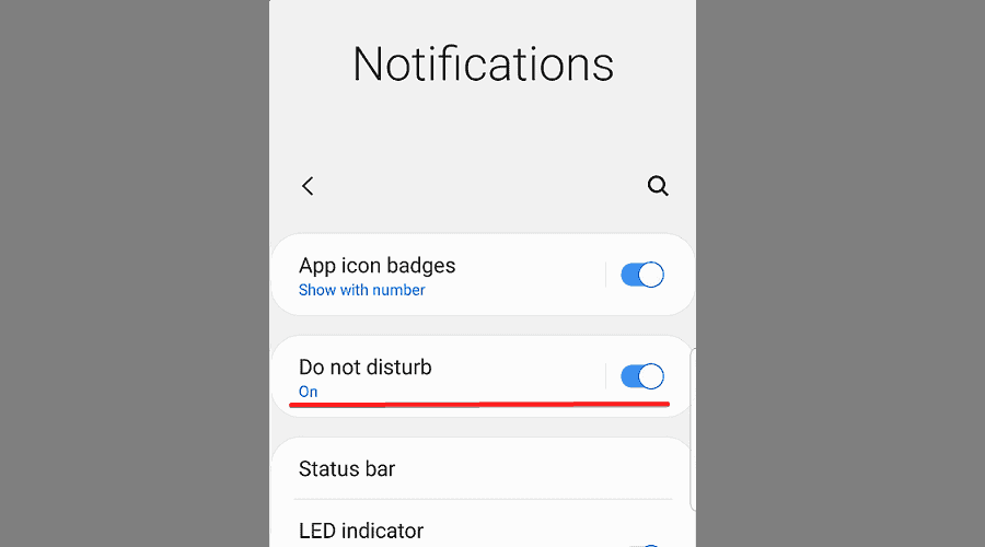 android do not disturb mode