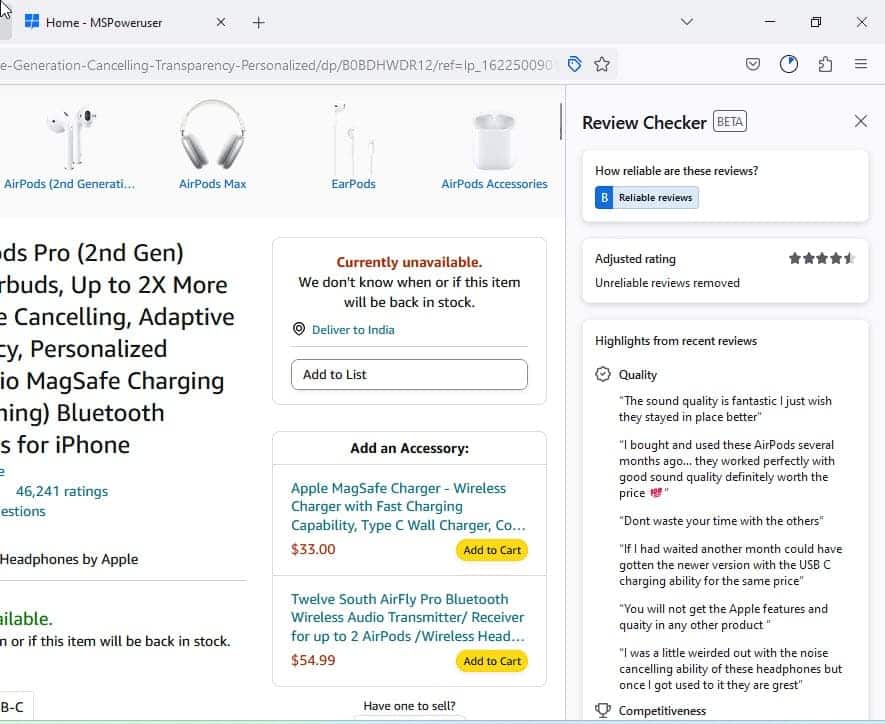 Firefox will soon have a built-in feature called Review checker to spot  fake reviews of products - MSPoweruser