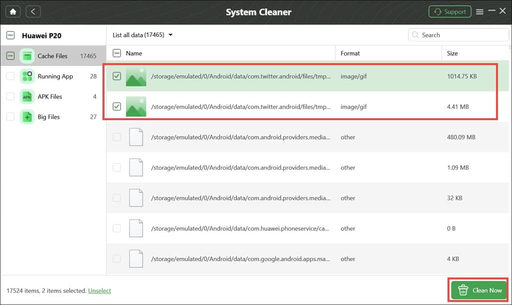 Nettoyer les fichiers indésirables à l'aide de DroidKit