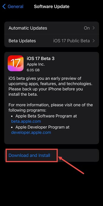 下载并安装最新的 iOS 更新