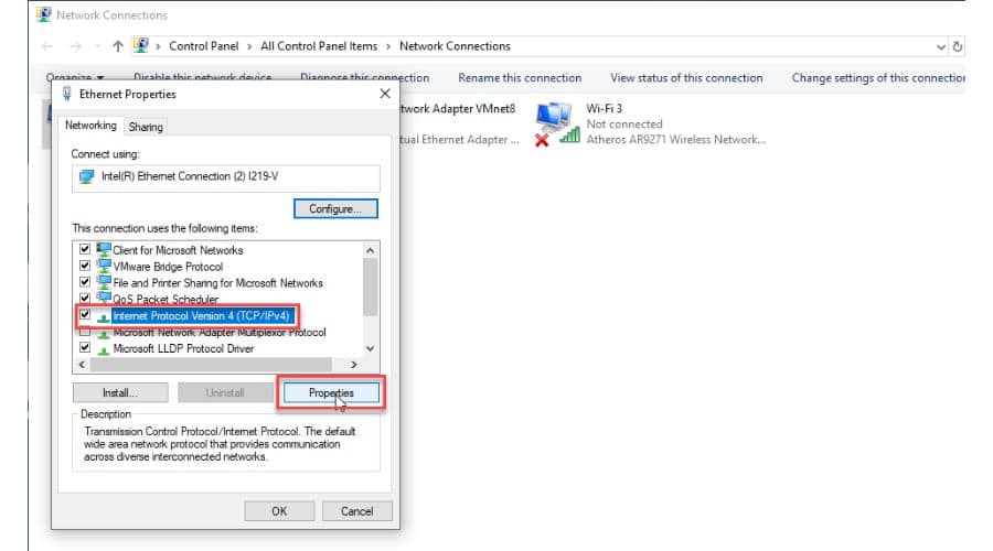 Ethernet Properties