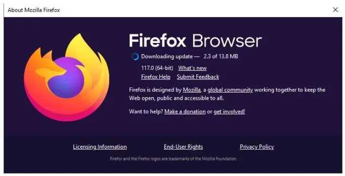 Firefox About