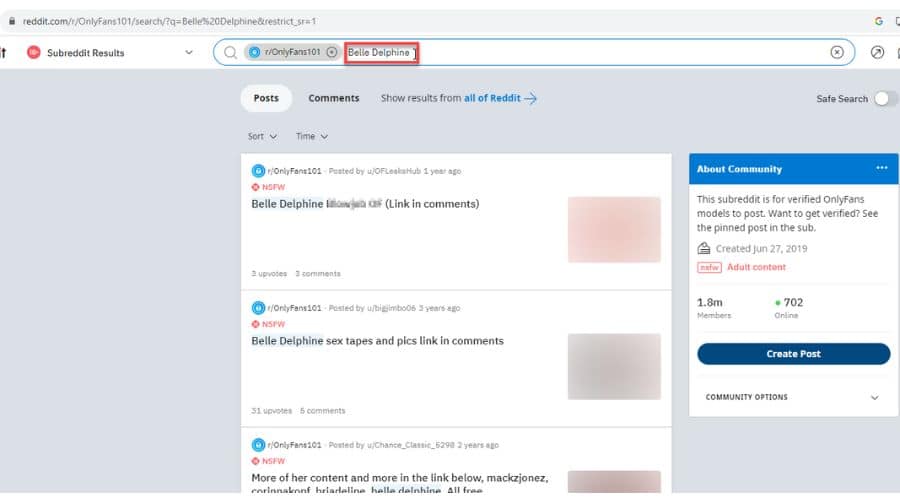 Reddit Search NSFW