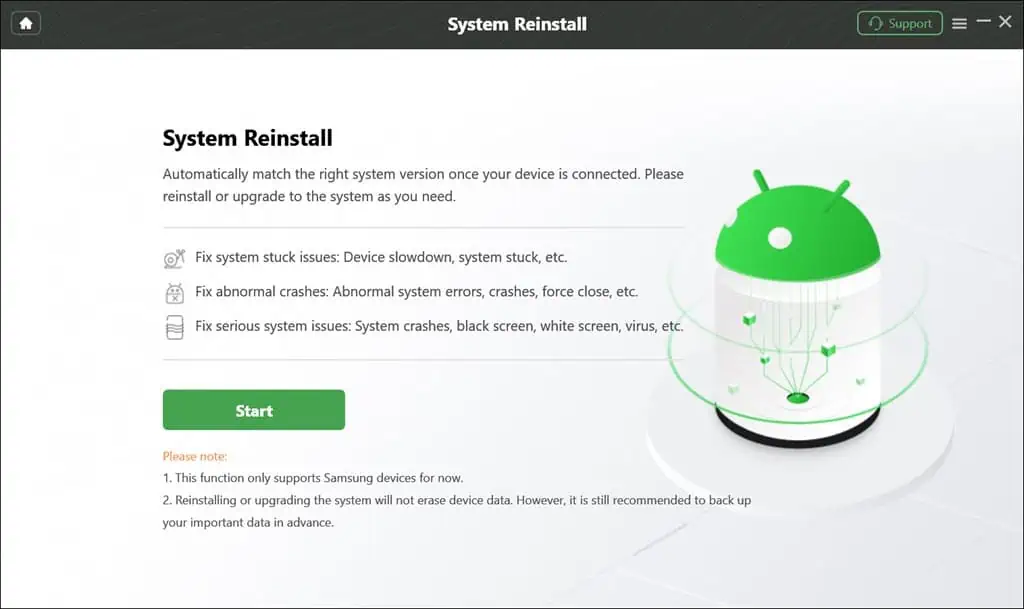 System Reinstall DroidKit