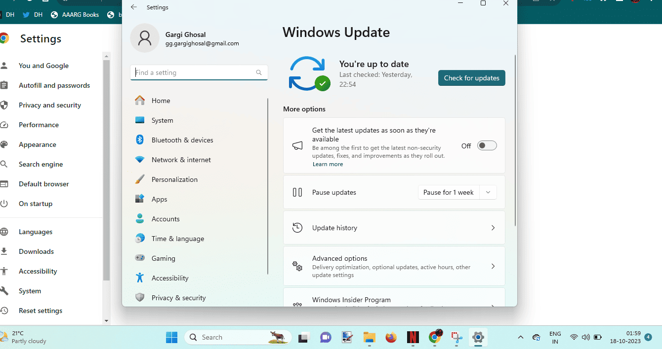 check for windows 11 updates