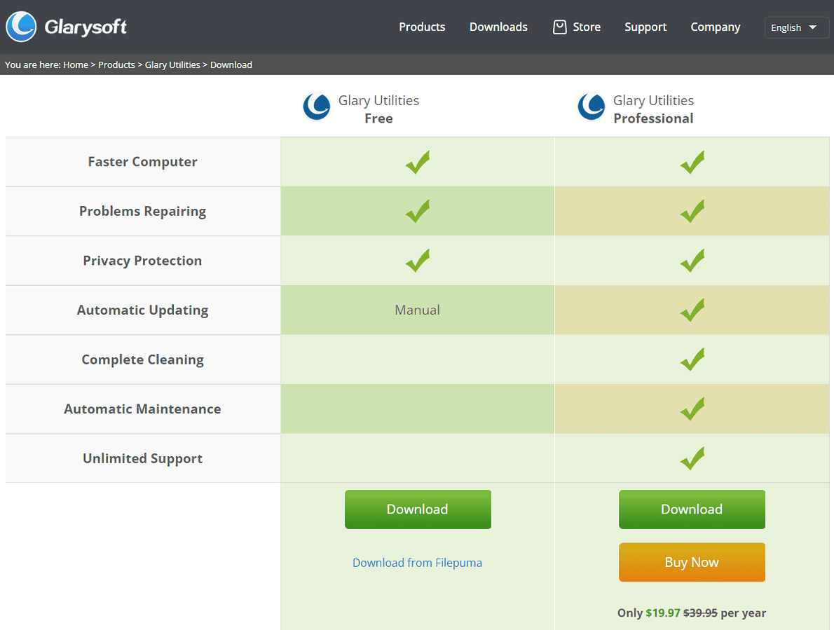 Glary Utilities Interface