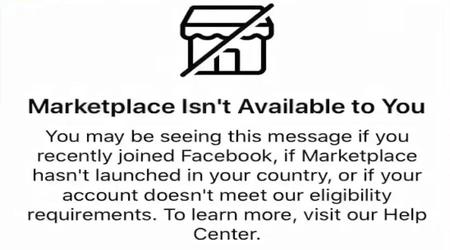 marketplace isn't available to you
