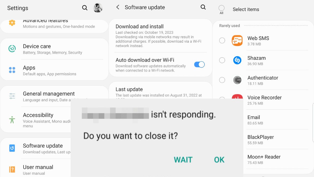 ứng dụng điện thoại android không hoạt động