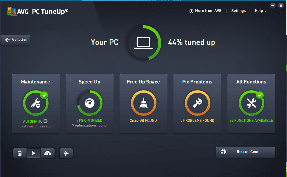 TuneUp Interface