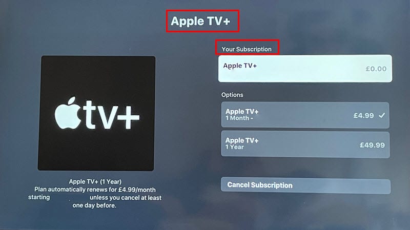 Apple TV+ Your Subscription