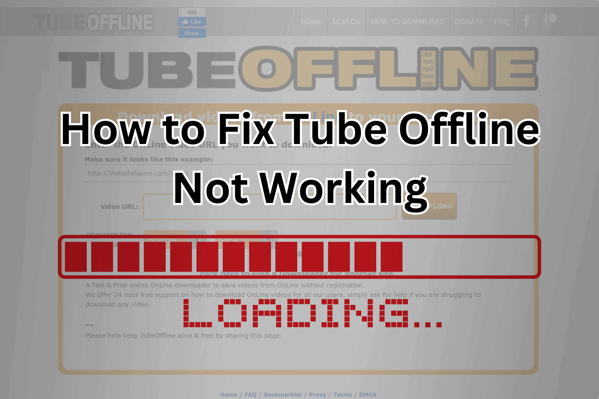 tube offline not working